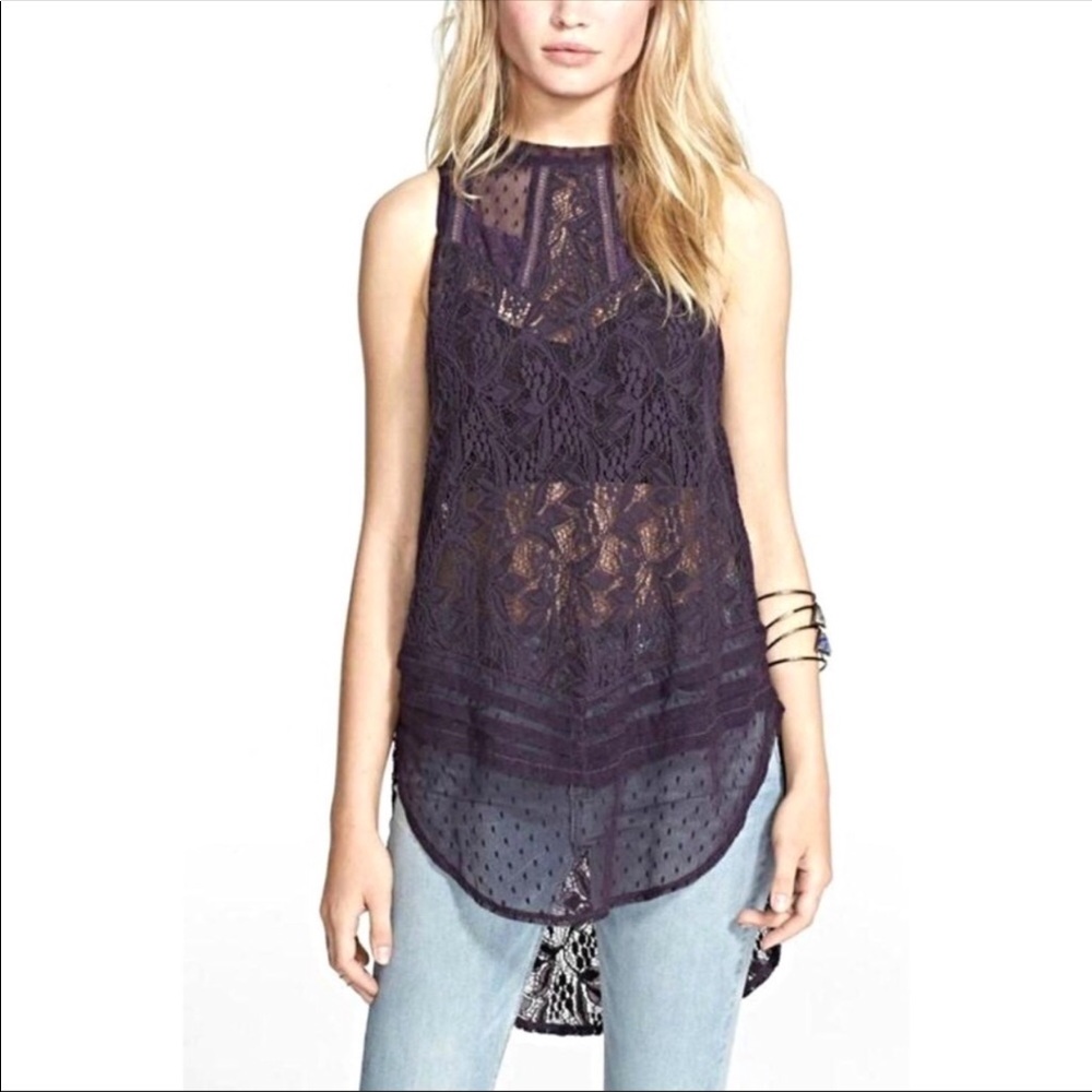 Free People Maisie lace top, size small, EUC